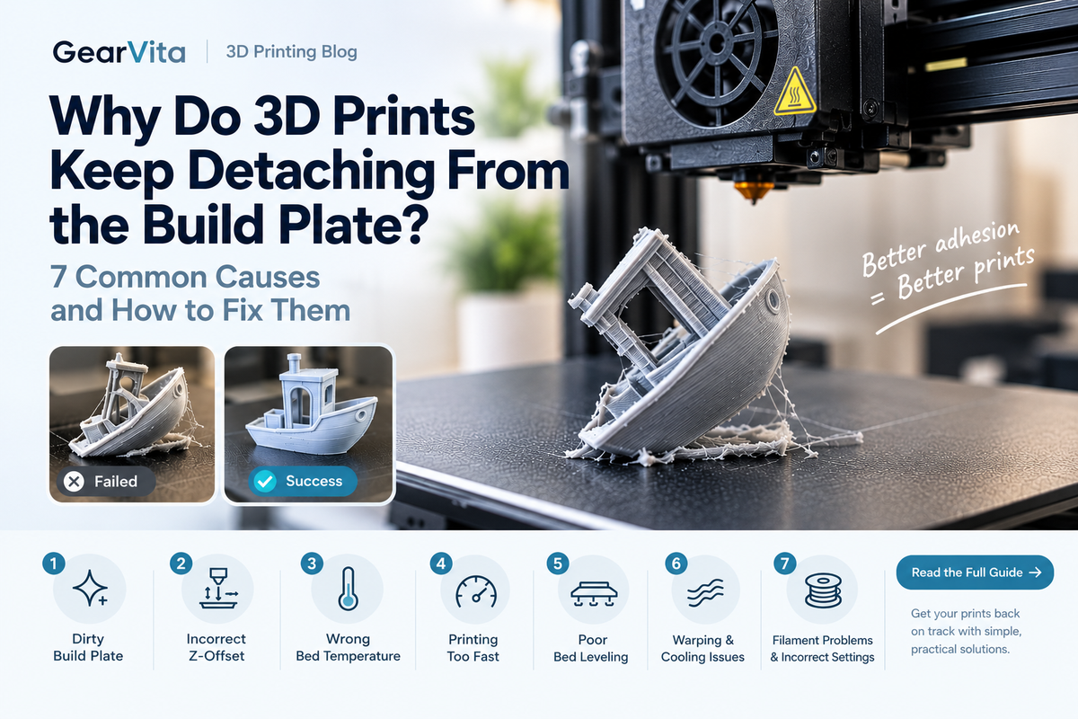 Why Do 3D Prints Keep Detaching From the Build Plate?