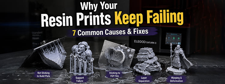 Why Your Resin Prints Keep Failing (7 Common Causes & Fixes)