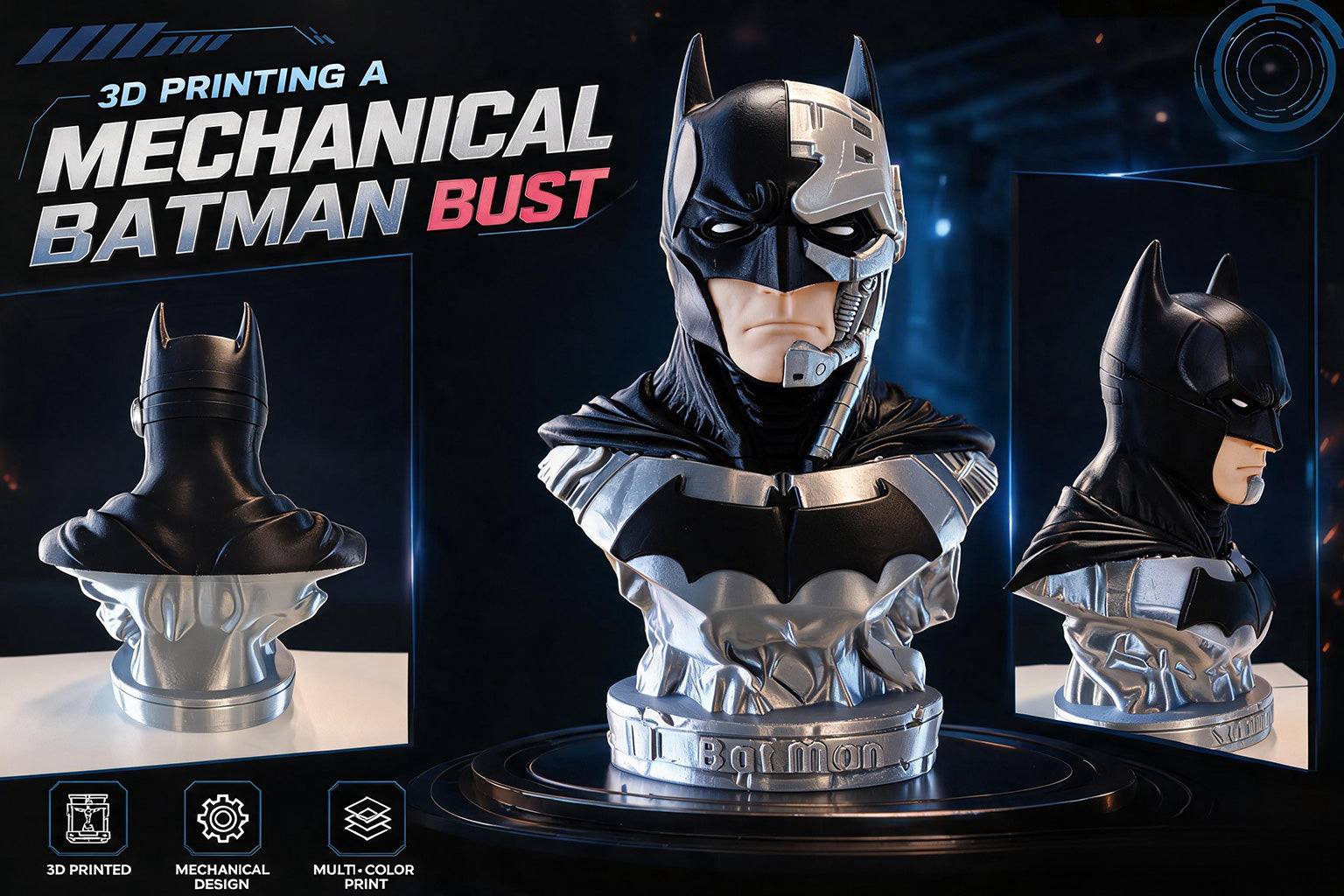 3D Printing a Mechanical Batman Bust