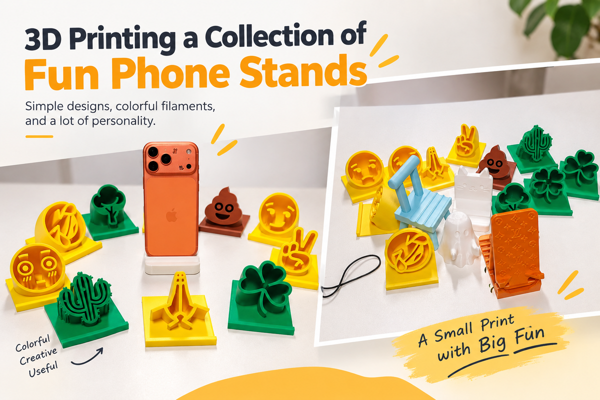3D Printing a Collection of Fun Phone Stands