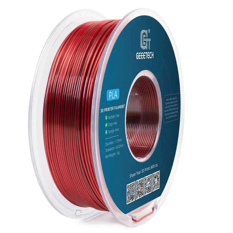 balck red geeetech dual color silk pla