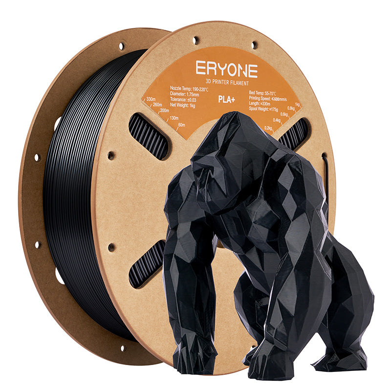 black pla+ filament-eryone