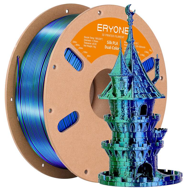 blue green eryone pla silk dual color