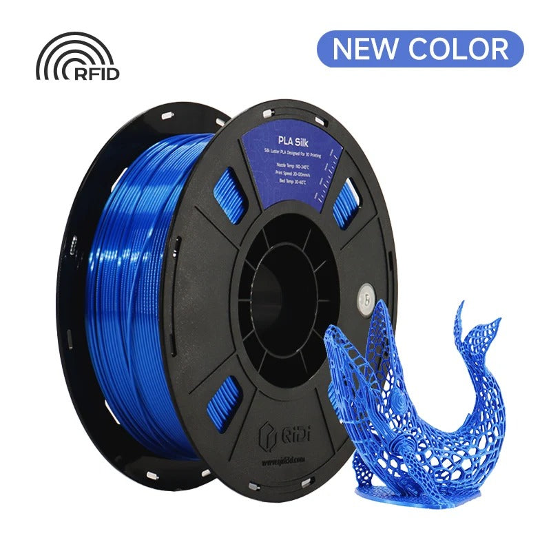 blue qidi silk pla