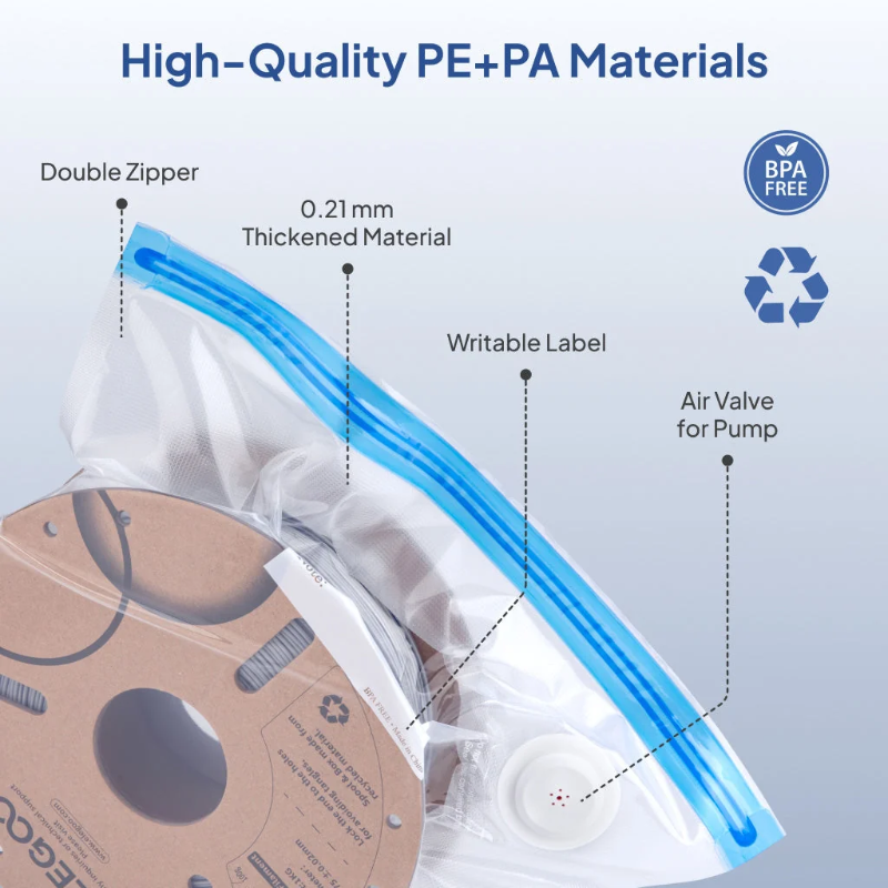 elegoo filament vacuum storage bags kit