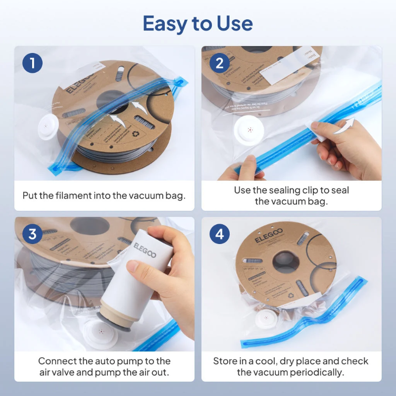 elegoo filament vacuum storage bags kit