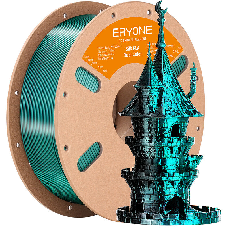 emerald green black eryone pla silk dual color