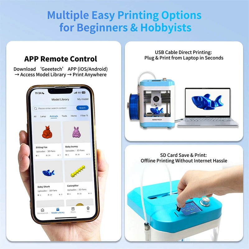 geeetech mini printer easy operation