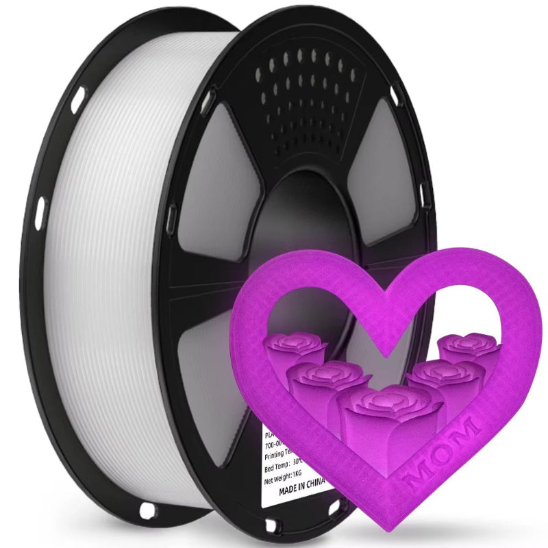glow rose red luminous pla