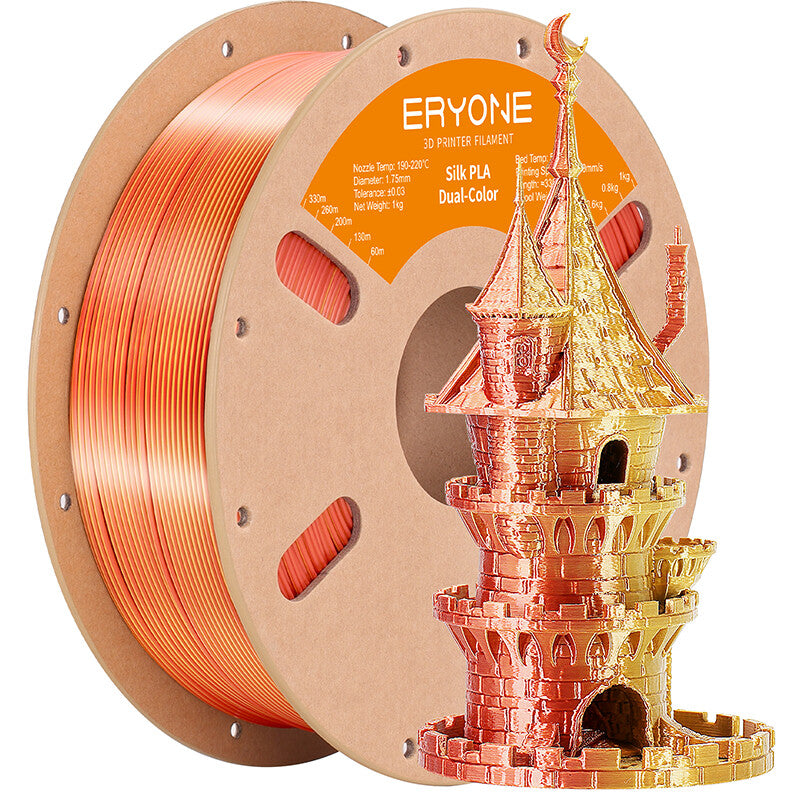 gold copper eryone pla silk dual color