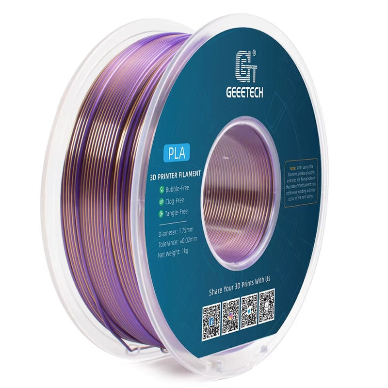gold purple geeetech dual color silk pla
