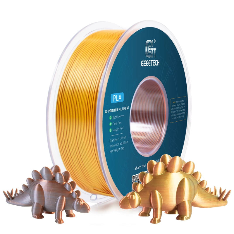 gold silver copper geeetech tri silk pla