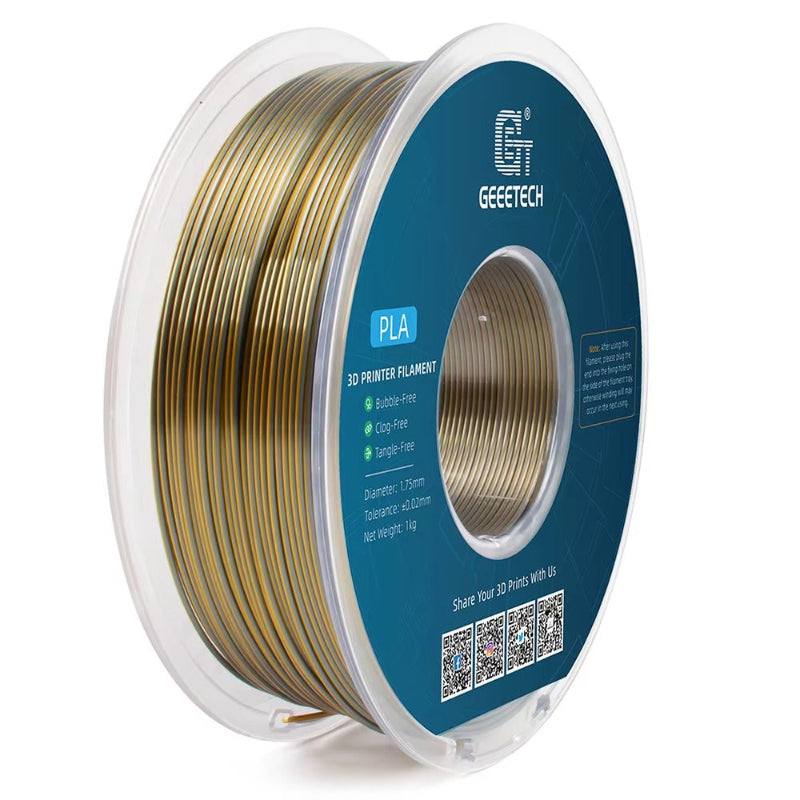 gold silver geeetech dual color silk pla