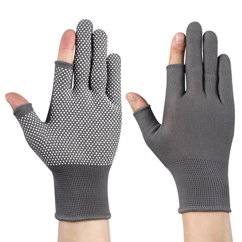 gray fingerless