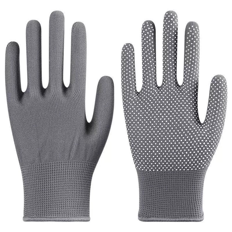 gray nylon gloves