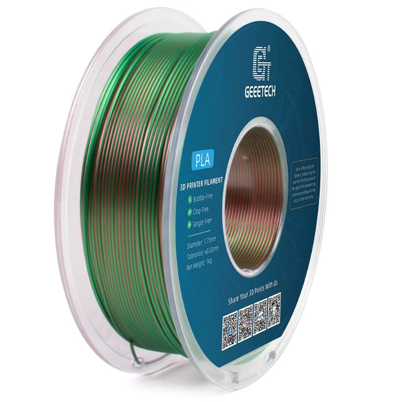 green red geeetech dual color silk pla