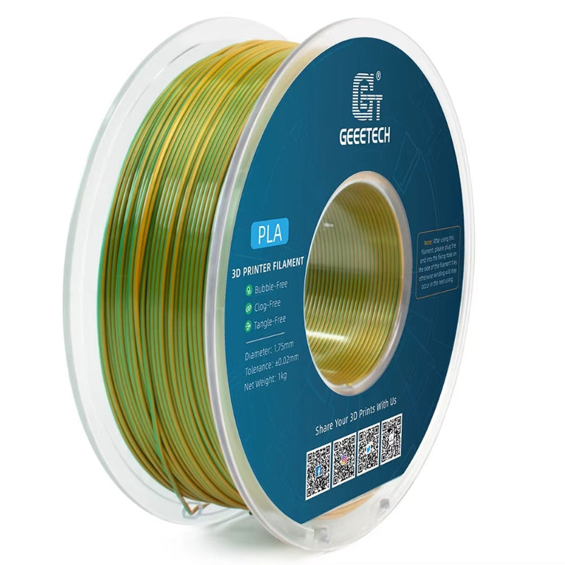 green yellow geeetech dual color silk pla