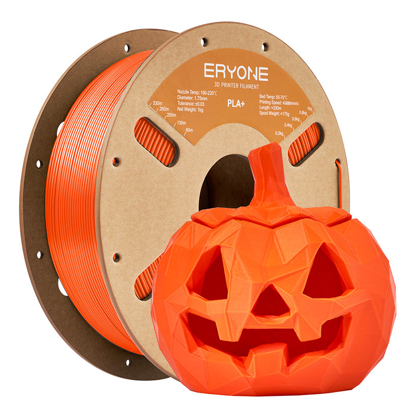 orange pla+ filament eryone
