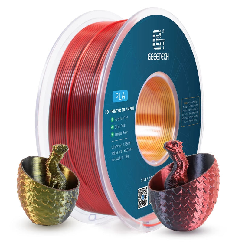 red gold black geeetech tri silk pla