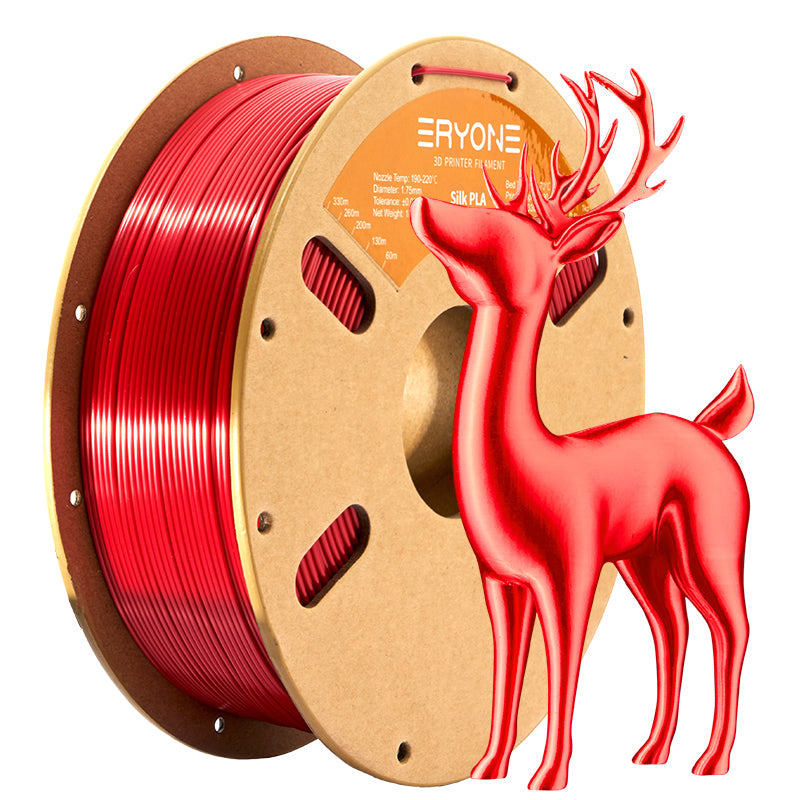 red pla ultra silk filament eryone