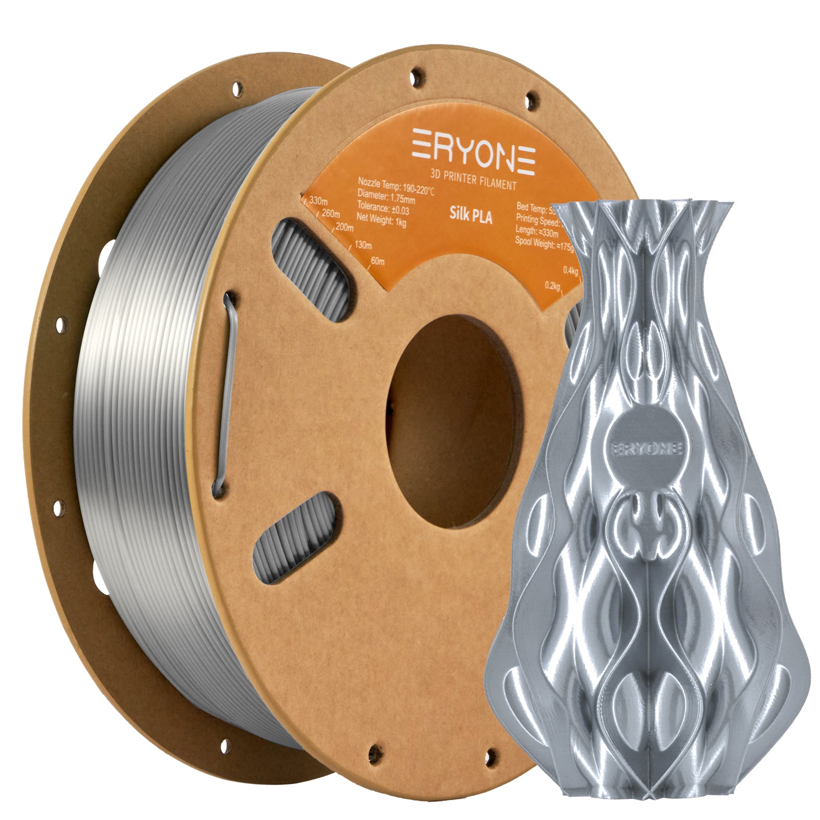 silver pla silk filament eryone