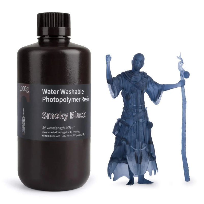 smoky black water washable resin