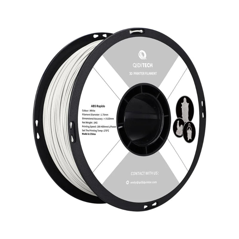 white qidi abs filament