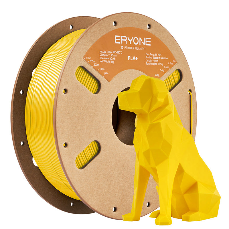 yellow pla+ filament eryone