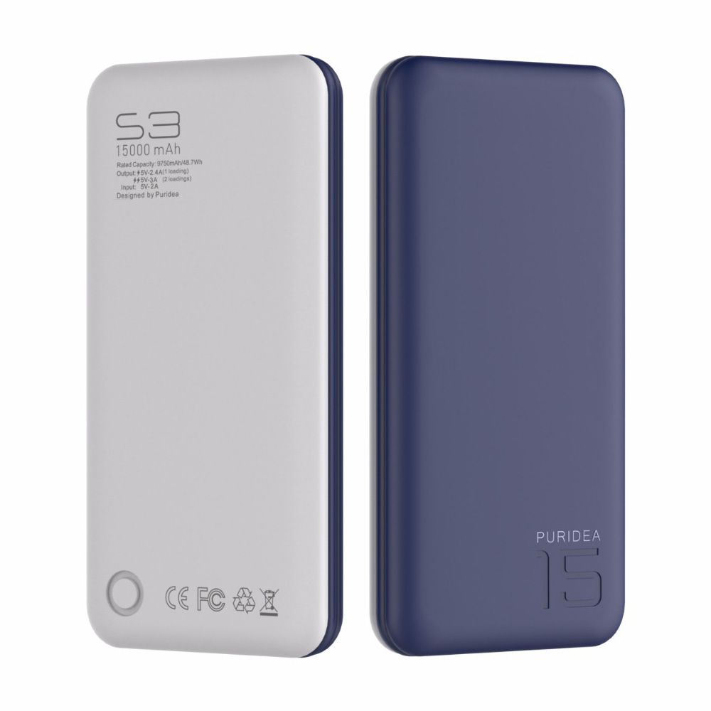 

PURIDEA S3 15000mAh Power Bank Quick Charge Design