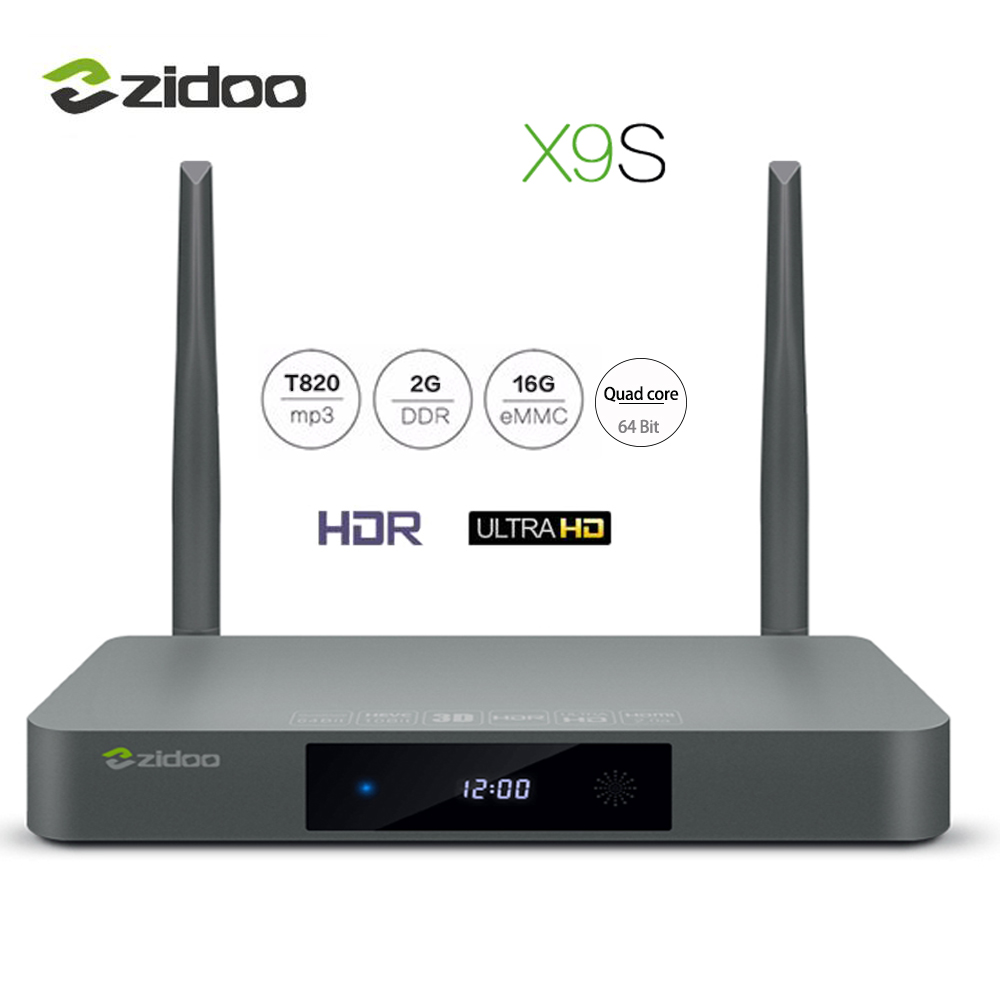 

ZIDOO X9S TV Box 4K HD Quad-Core Dual Band WiFi 2G+16G IPTV Media