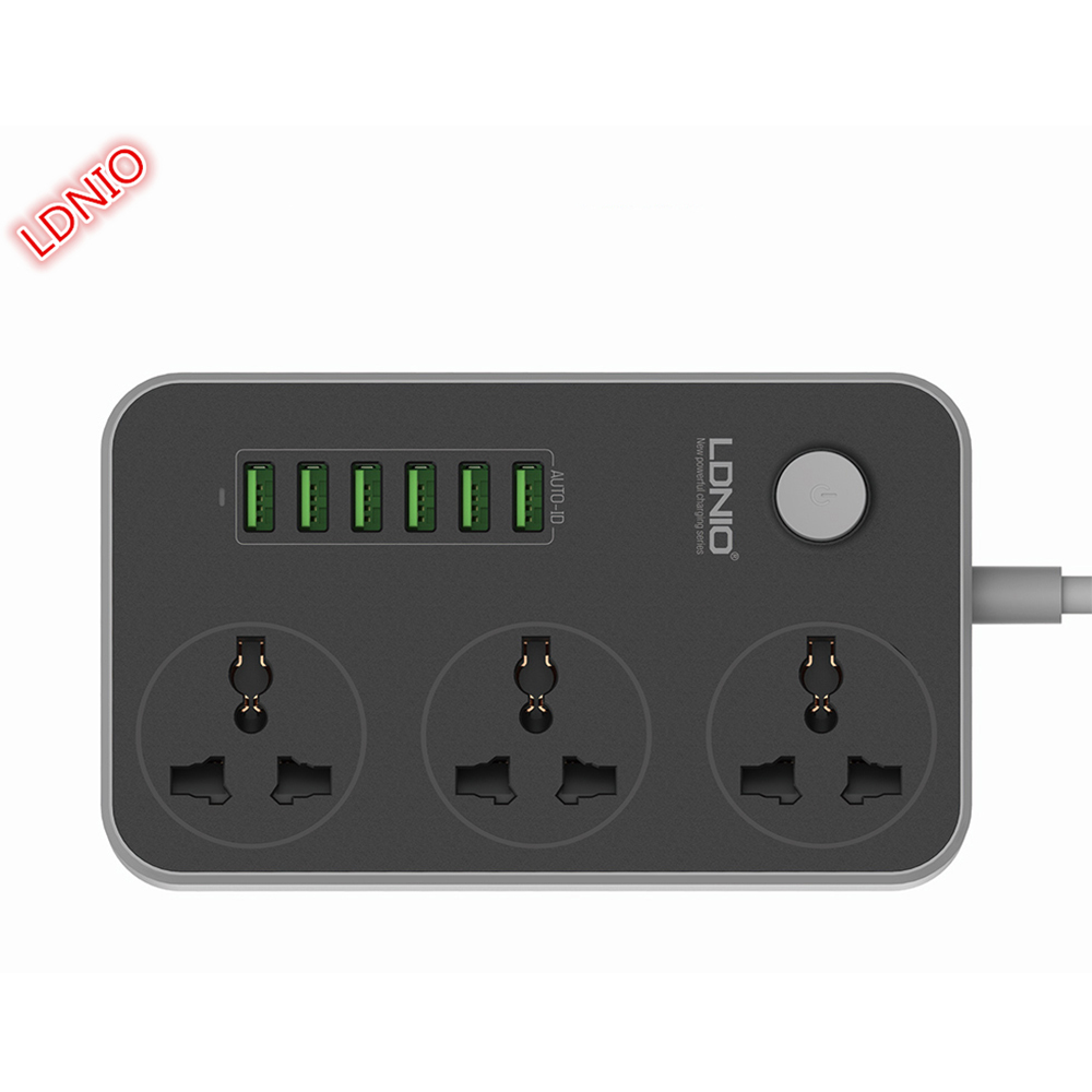

LDNIO SC3604 10A Socket with 6 USB 3 Extender Multi Adapter