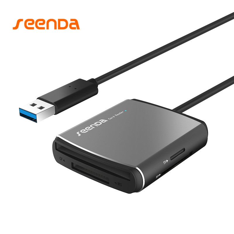 

Seenda IHUB-17B USB 3.0 Multi Card Reader for Laptop HUB Support TF/ SD/ CF