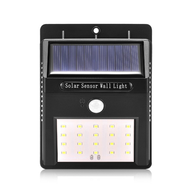 

PIR Motion Sensor Wall Light 20 LED Solar Powered Waterproof Garden Lamp