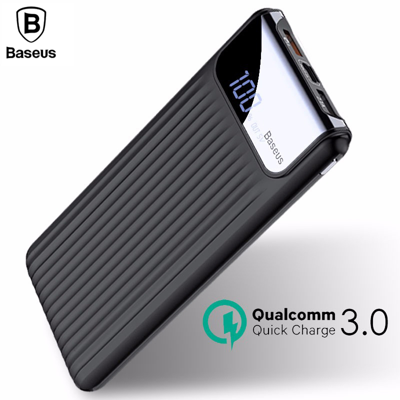 

Baseus 10000mAh Thin Digital Dual-output Power Bank