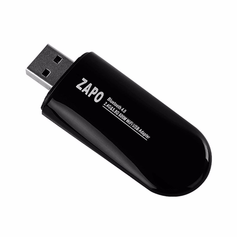 

ZAPO W67S Mini USB Adapter Wireless Network Card Wi-Fi Dongle 600Mbps Bluetooth Dual Frequency