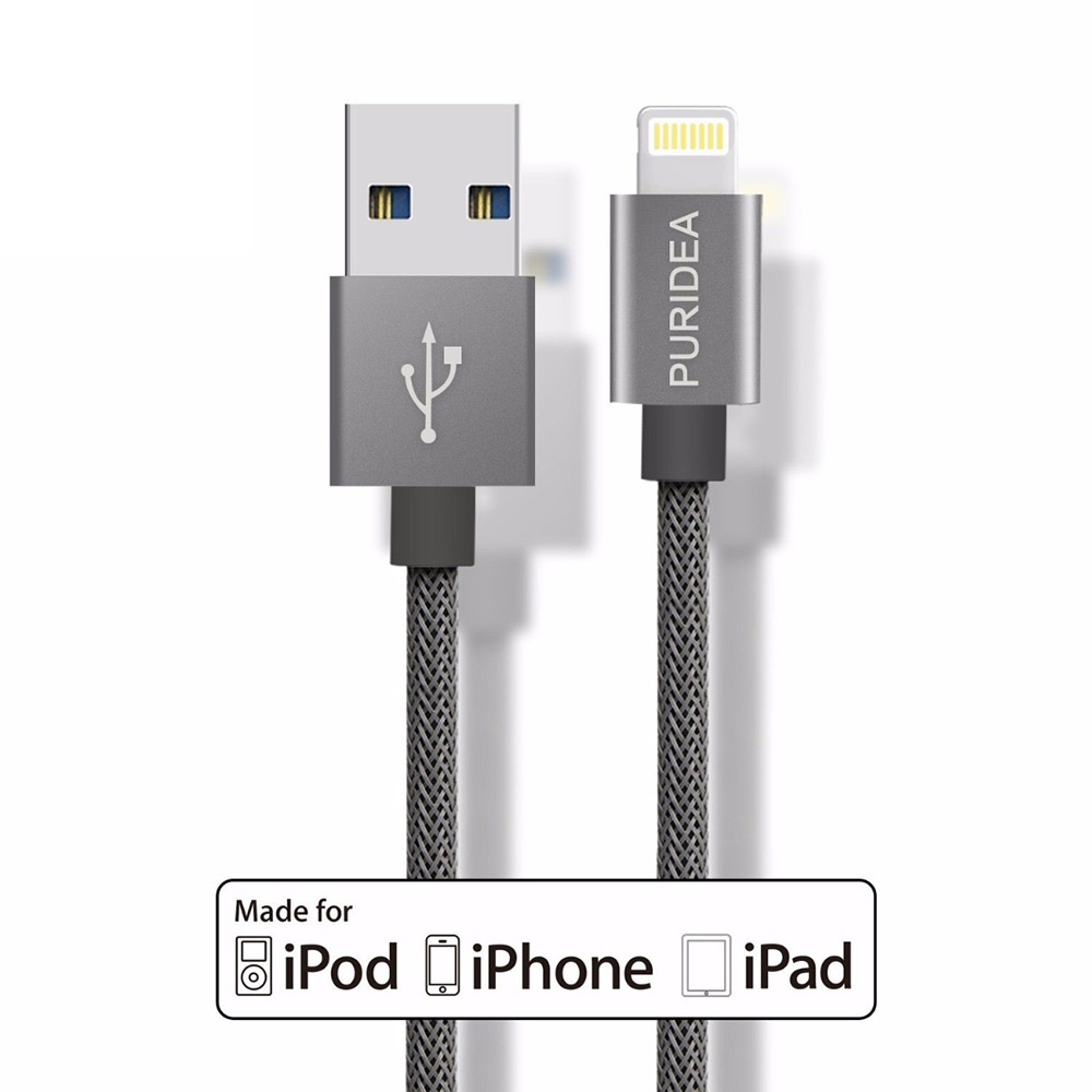 

PURIDEA L01 USB Cable for iPhone iPad MFi Certified Nylon Braided Design