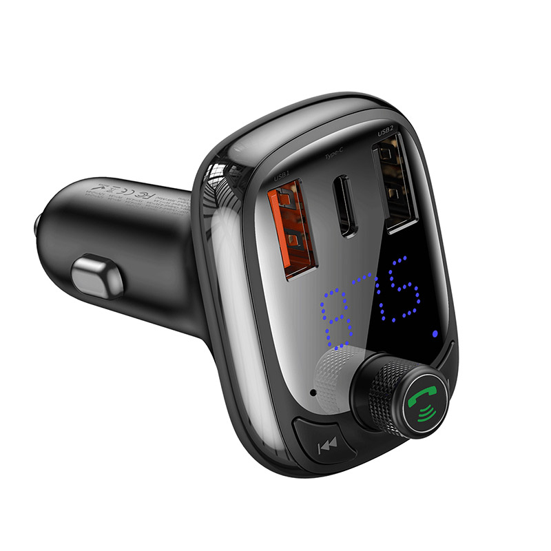 

Baseus Dual USB Bluetooth Car Charger FM Transmitter Bluetooth Car Kit LCD MP3 Player