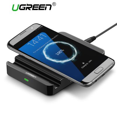 Ugreen Qi Wireless Charging Pad with Dual USB Charging Adapter for iPhone X & Android 