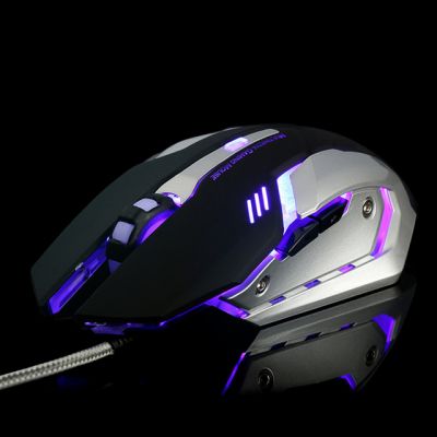 Seenda V8 Wired Optical Gaming Mouse Silent USB 3200 DPI with LED Backlight