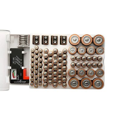 93 Grids Battery Capacity Tester Storage Box Transparent Measuring Organizer Case