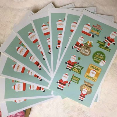 Christmas Elderly Sealing Stickers Biscuit Bags Cake Boxes Baking Packaging Stickers