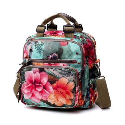 retro flower pattern backpack