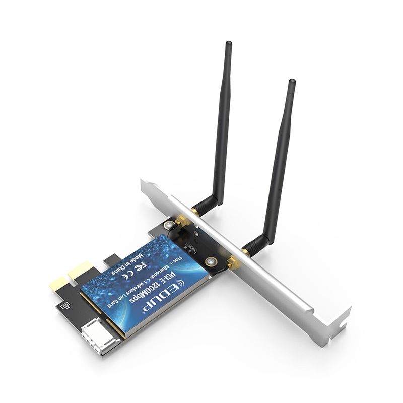 

EDUP EP-9620 Wireless Network Adapter 1200M PCI-E Dual-band WiFi Bluetooth 2 in 1 Expansion Card
