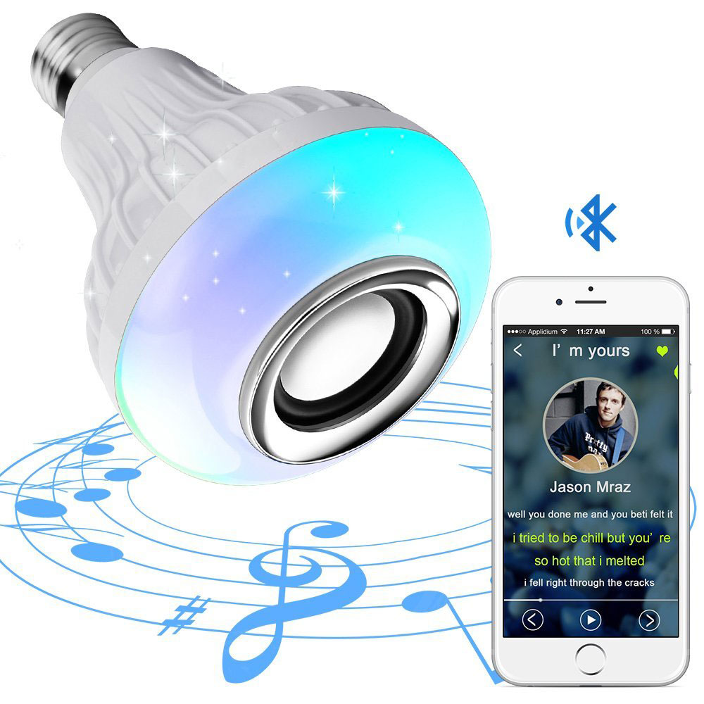 

LED Light Bulb with Integrated Bluetooth Speaker