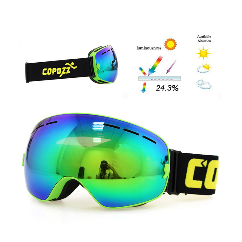 

COPOZZ GOG-201 Pro UV400 Ski Goggles Double Layer Anti-fog