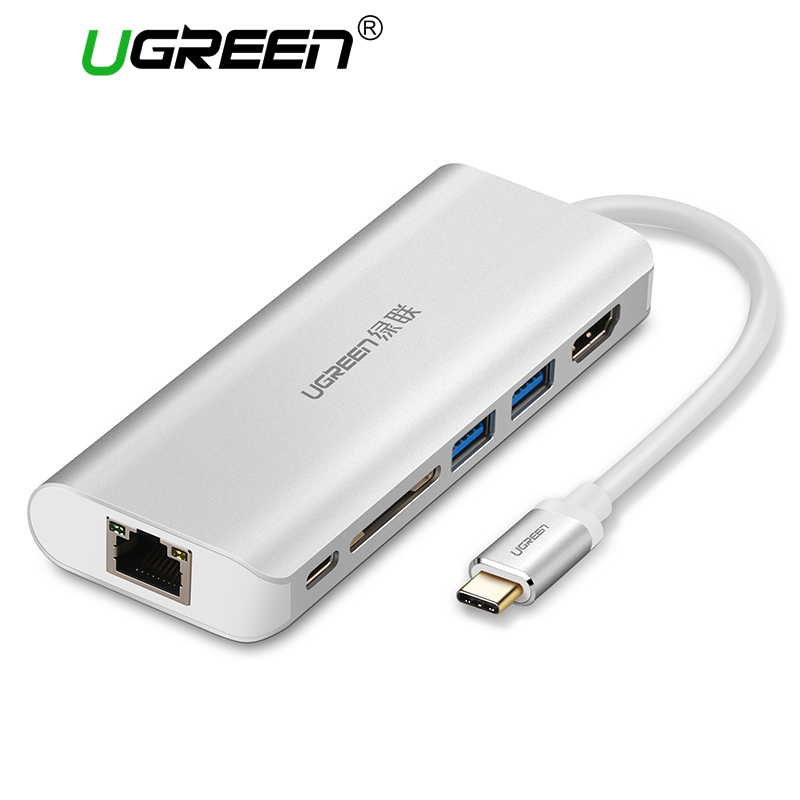 

Ugreen CM121 PD Charger USB 3.0 HUB with Type-C HDMI Card Reader Interface