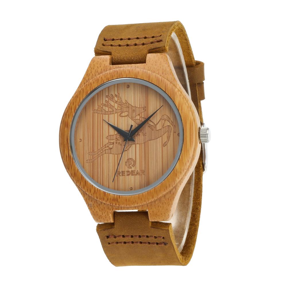 

Redear SJ1448-11 Wooden Quartz Watch-Male Brown