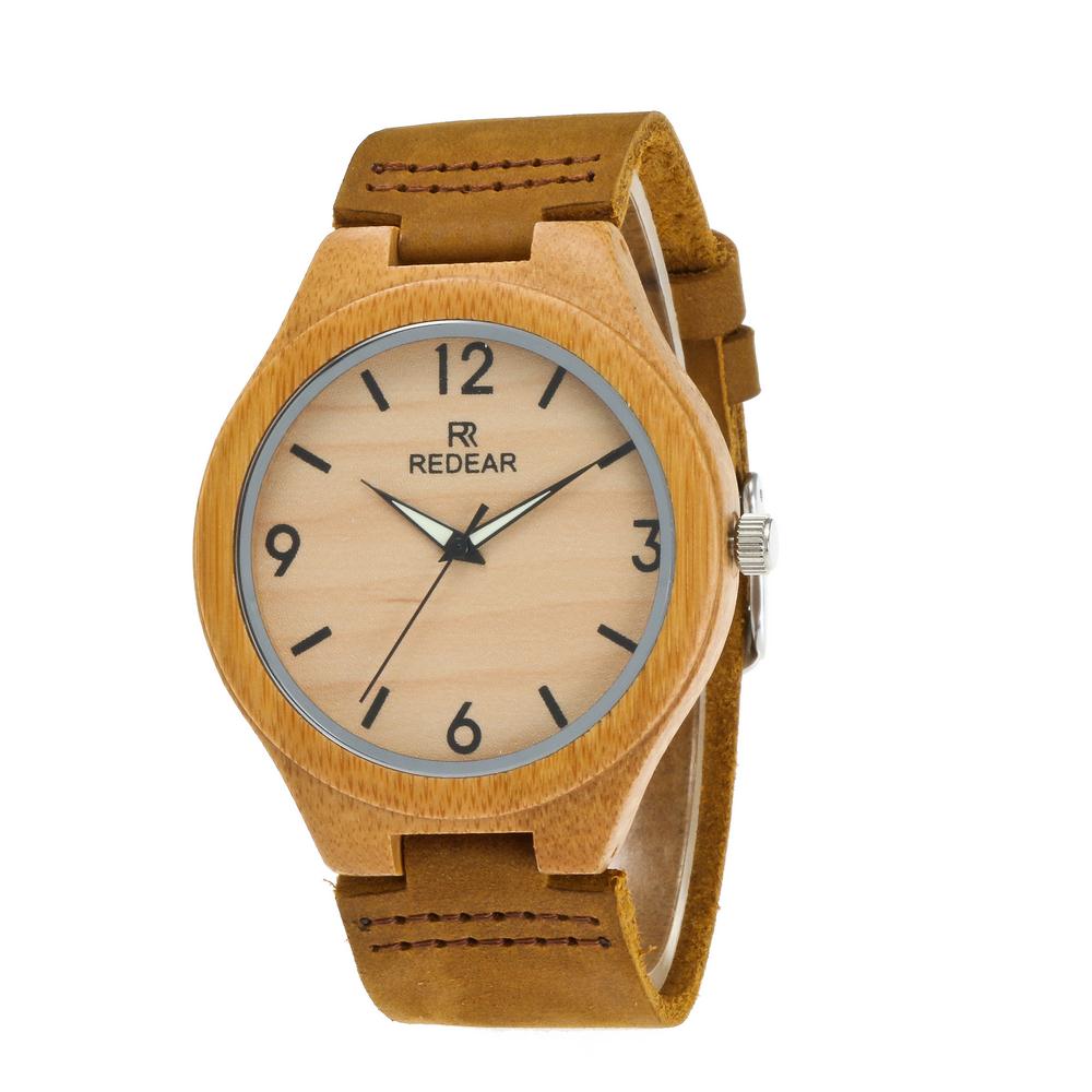 

Redear SJ1448-10 Wooden Quartz Watch-Male Brown