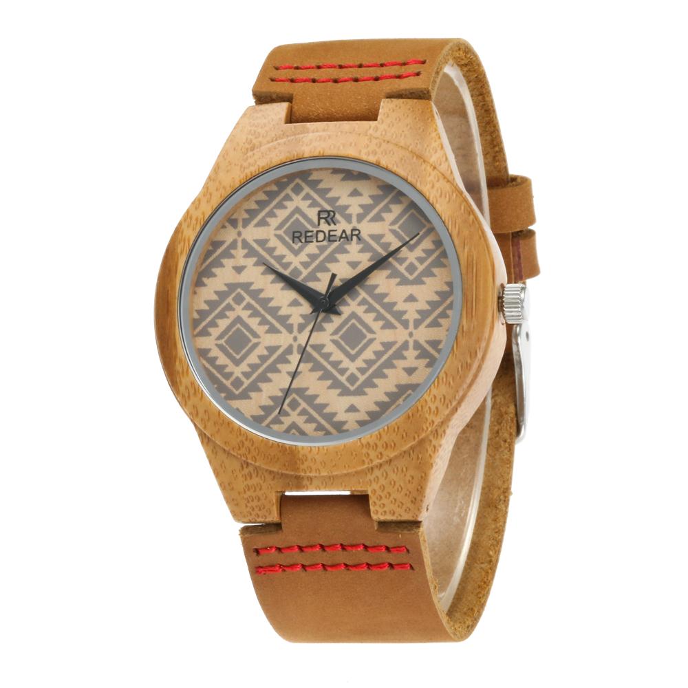 

Redear SJ1448-6 Wooden Quartz Watch-Male Brown