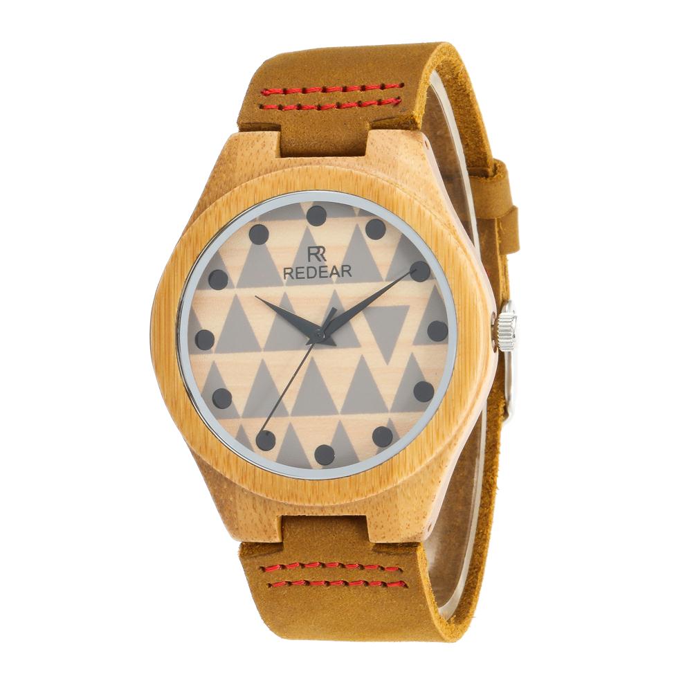 

Redear SJ1448-7 Wooden Quartz Watch-Male Brown